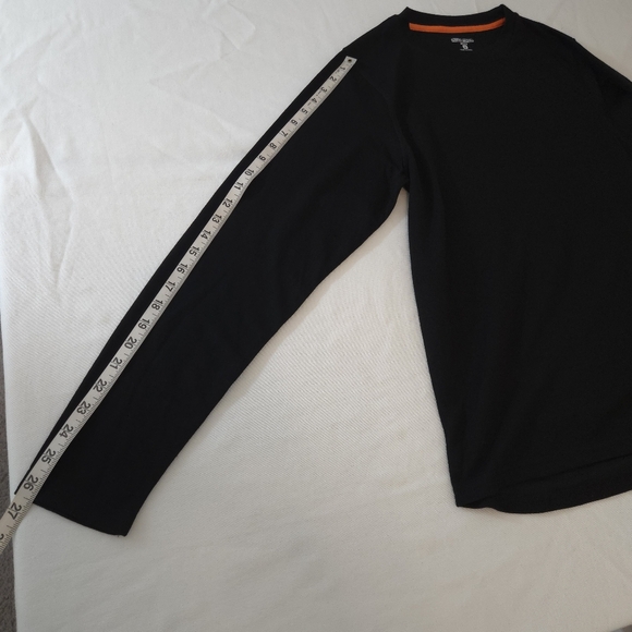 Omni-Wool Men's Black Crew Neck Long Sleeve Base Layer - Picture 11 of 11